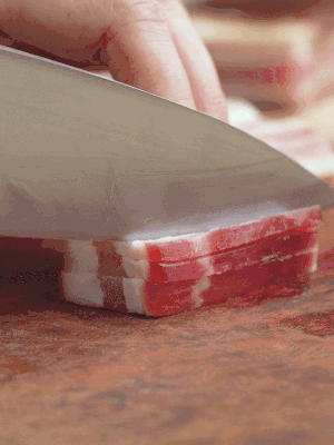 金字淡咸肉切絲。